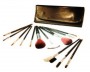 13-piece makeup brush set and case