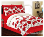 Red Ground Floral bed in a bag