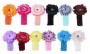 crocheted baby headbands with flower clips