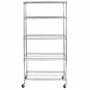 seville commercial chrome 5-tier shelving unit