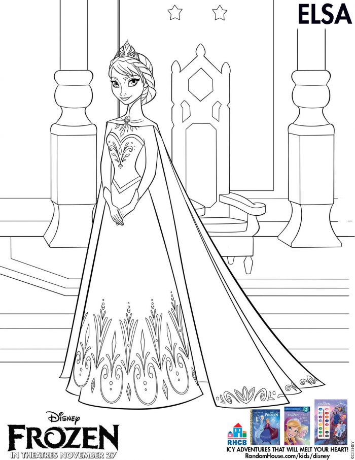 pages for coloring free frozen - photo #10