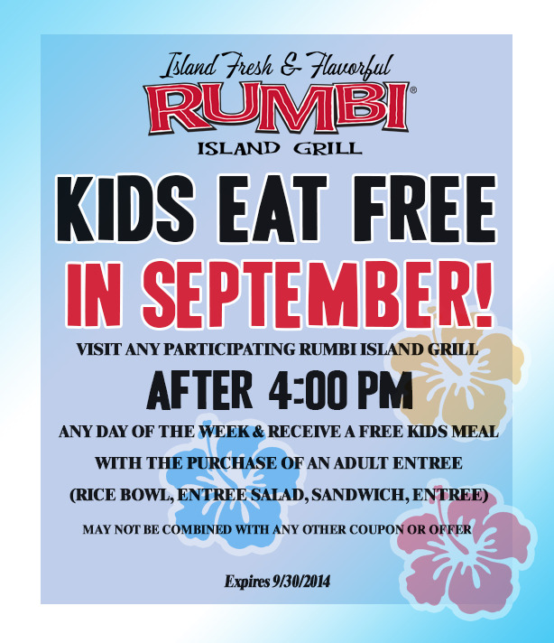 Kids Eat Free in September, Rumbi Island Grill • Utah Valley Moms