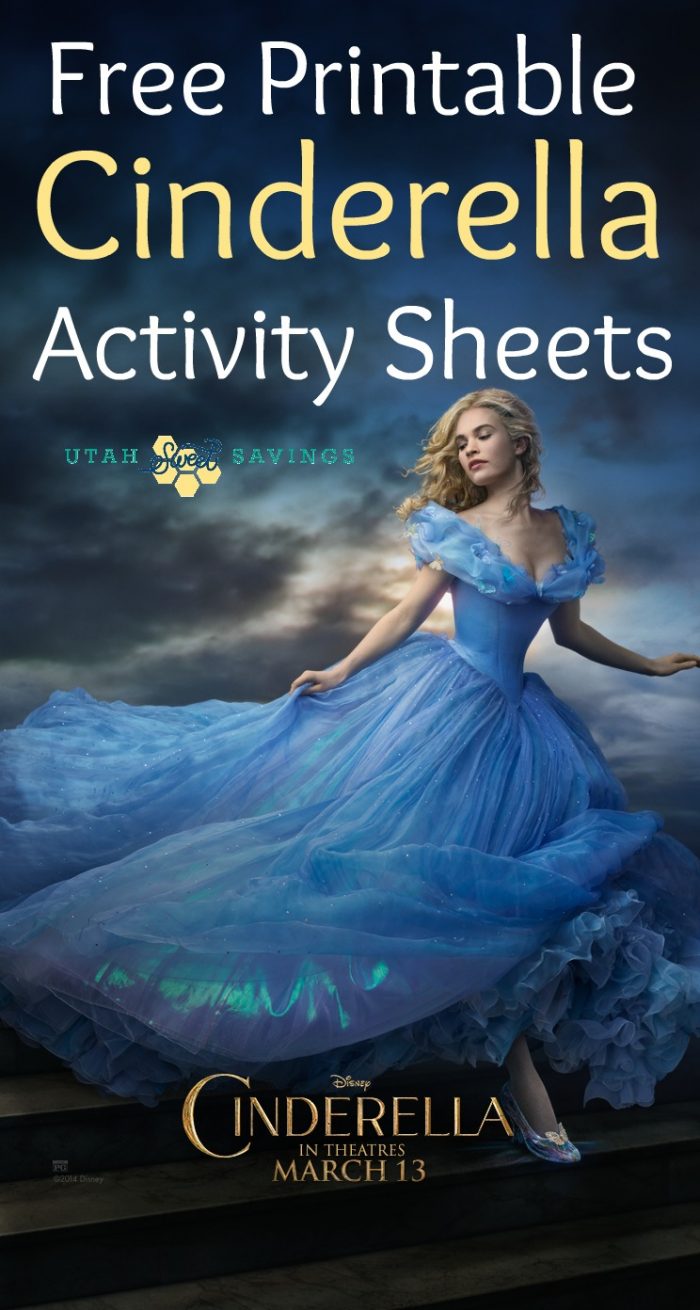Free Printable Cinderella Activity Sheets and Coloring Pages Utah