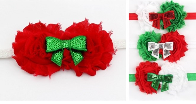 420 New baby headbands utah 440 Christmas Double Flower Headbands or Hair Clips ONLY $2.15 (Reg. $5.99   