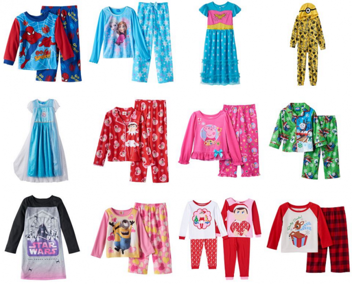 Kids Character Pajamas for $6.39! Includes Minions, Star Wars, Elf ...