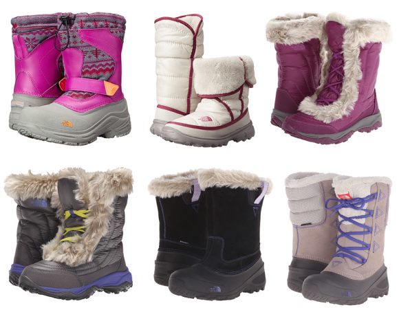 north face girls snow boots