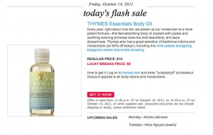 thymes lotion deal coupon code discount