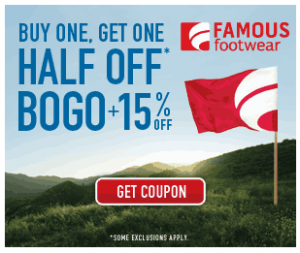 Famous Footwear BOGO + 15% off printable coupon – Utah Sweet Savings