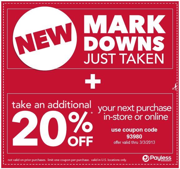 payless shoes 20 coupon