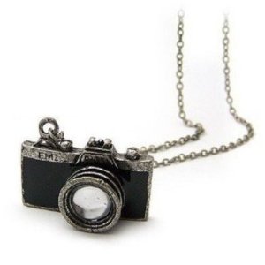retro camera necklace