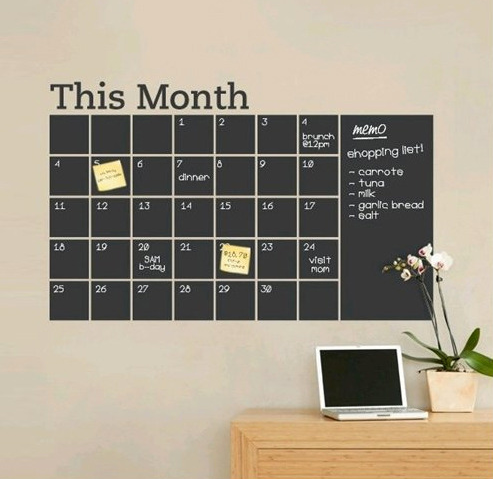 chalkboard calendar