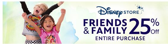 Disney Store Friends and Family banner