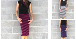 striped pencil skirt