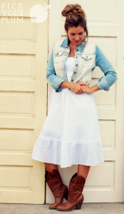 pick your plum empire waist dress