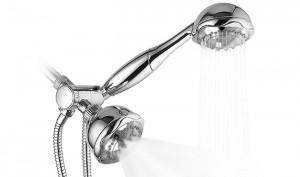 Home Basics Deluxe Twin 5-Function Shower Massager and Head Set