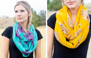 colored skull infinity scarves