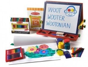 Melissa & Doug Tabletop Easel & Art Supplies Bundle