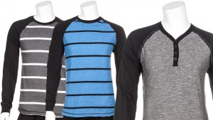 Men's Long-Sleeve Crew Neck or Y-Neck Tee