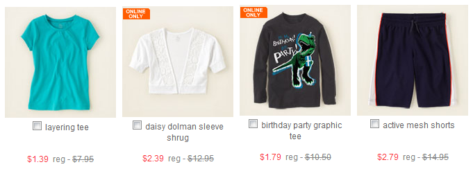 childrens place clearance