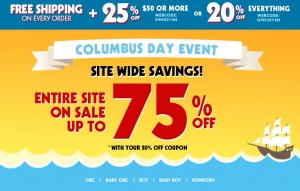 childrens place columbus day sale