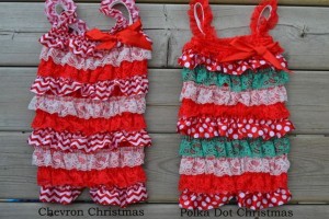 christmas ruffle rompers