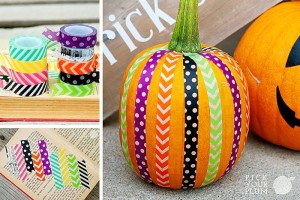 washi tape pumpkin idea