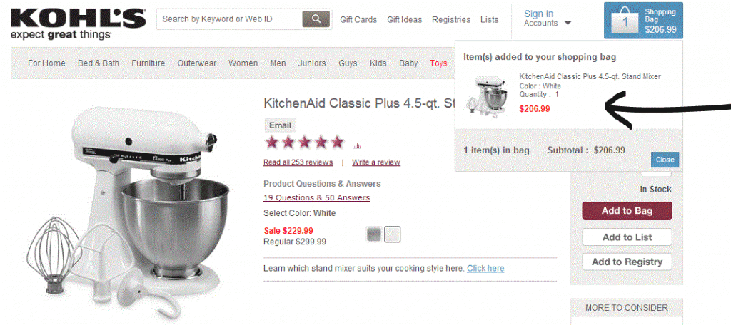 Kohls KitchenAid