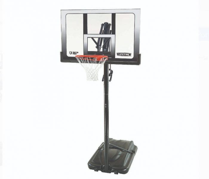 Lifetime 52″ Shatterproof Portable Infinite Adjustable Basketball ...