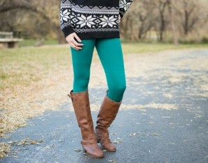 cable knit fleece leggings