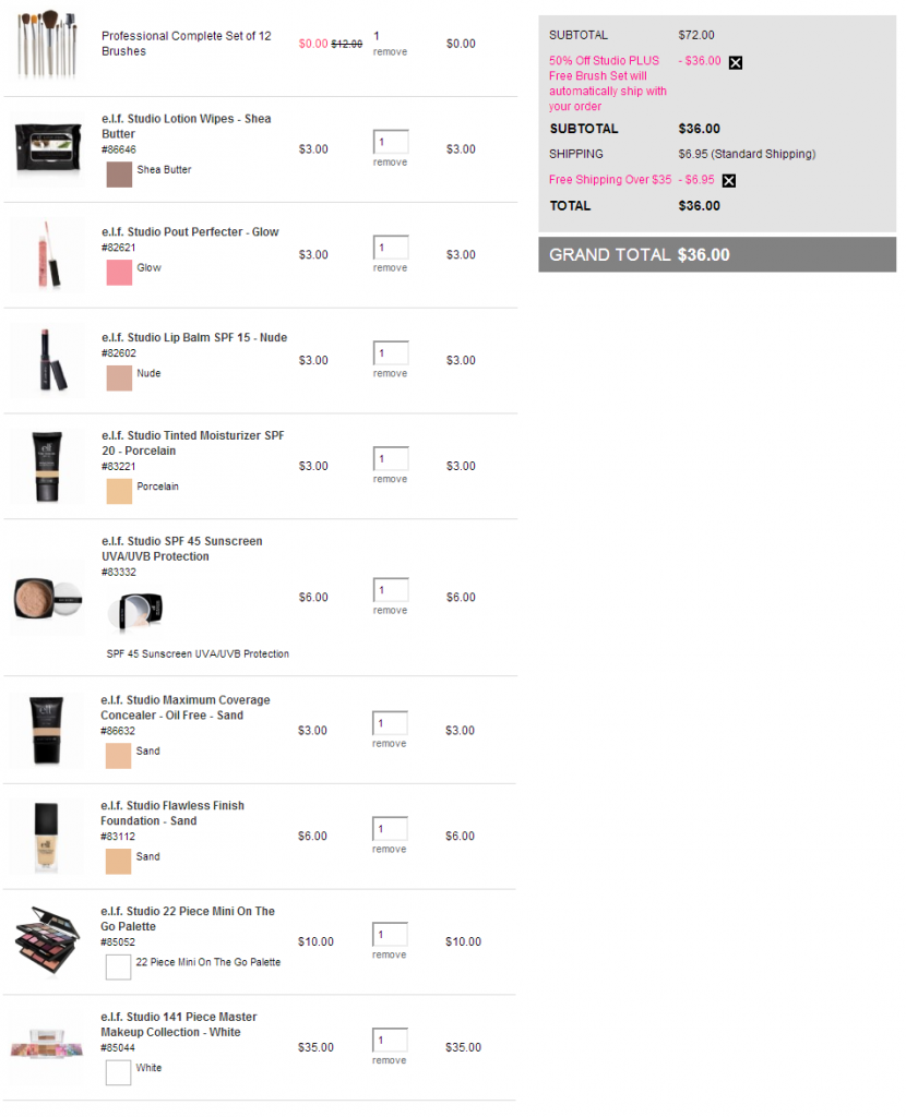 elf cosmetics summary