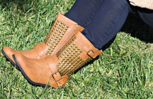 leather studded boots
