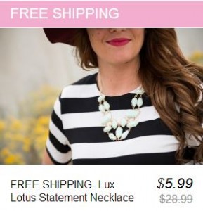 lux lotus statement necklace