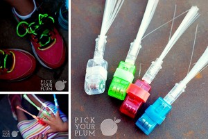 Glow in the dark shoelaces and fingers