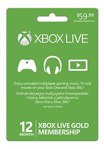 Microsoft - Xbox Live 12 Month Gold Membership