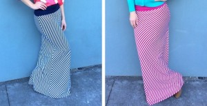 candystripe maxi skirt