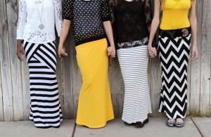 trendy maxi skirts