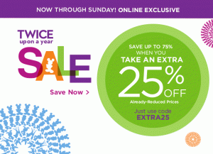 twice upon a year sale 25 off code