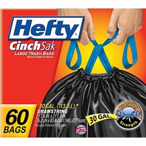Hefty CinchSak Drawstring Trash Bags