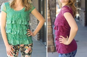 ruffle lace top
