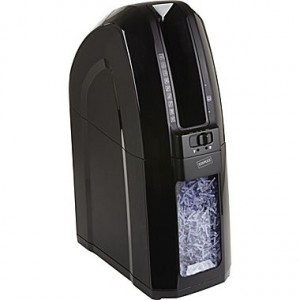 Staples Space-Saver 10-Sheet Cross-Cut Shredder, Black