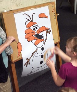 pin the nose on olaf