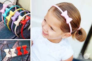plastic bow headbands and clips