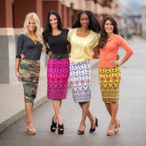 scrunchy print skirts