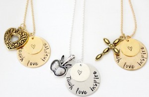 teach love inspire necklace