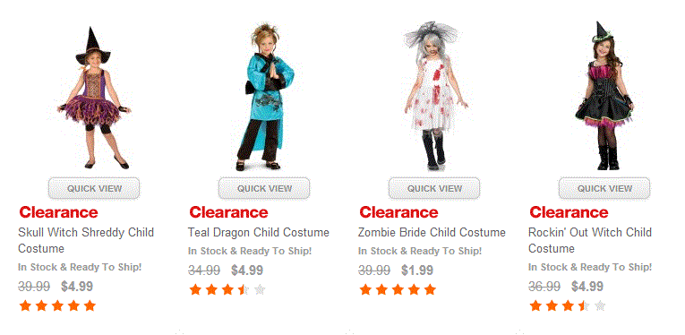 Costume Clearance