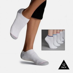 12-Pack Hanes Women's Cushioned Low-Cut Socks