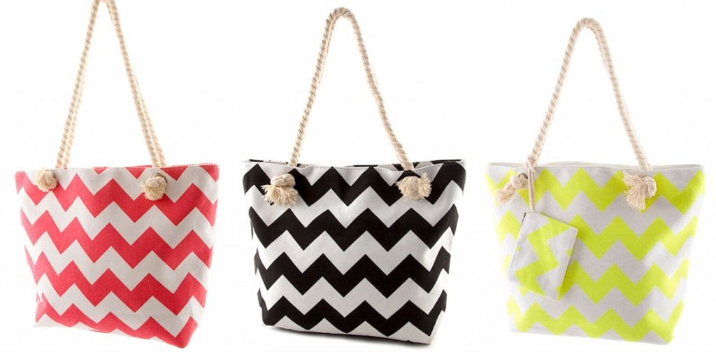 Chevron Beach Bags