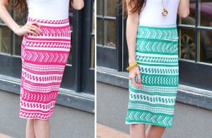 printed pencil skirts