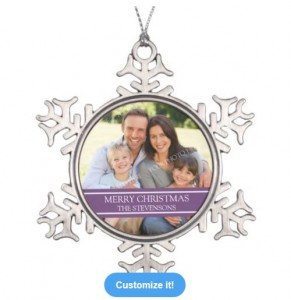 Custom Photo Family Christmas Ornament