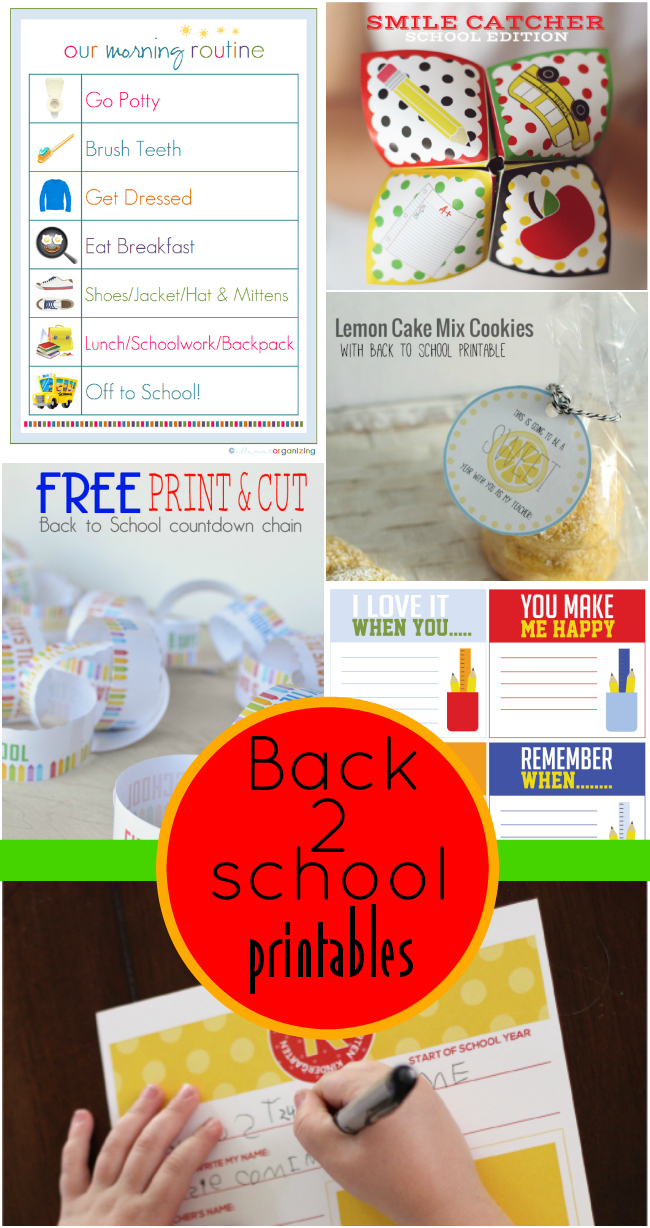 the BEST back to school printable all in one place